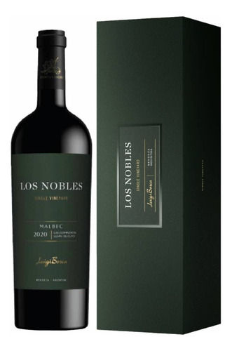 Vino Finca Los Nobles Malbec Botella 750ml + Estuche - Gobar