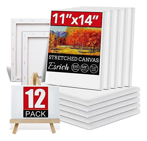 Paquete De 12 Lienzos Pintar 11x14  , Lienzo De Pintura...