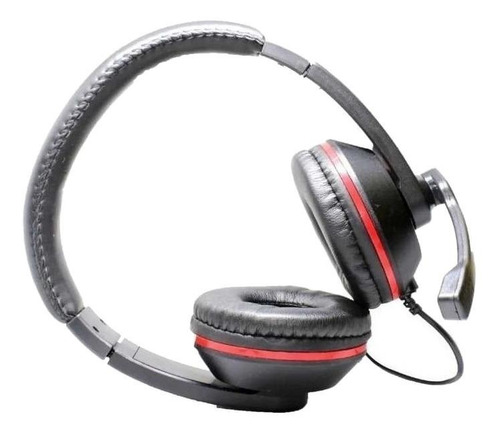 Imagen 3 de 3 de Audífonos gamer Ele-Gate DM.Q6 negro y rojo