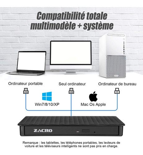 Unidad De Dvd Externa Usb 3.0 Dvd/cd/-rw Quemador Lector