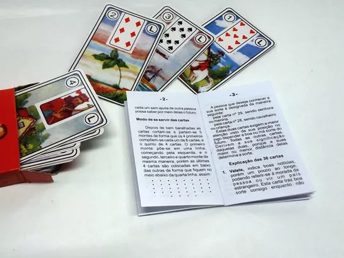 Baralho Tarô Cigana da Sorte Marselha Lenormand 36 cartas