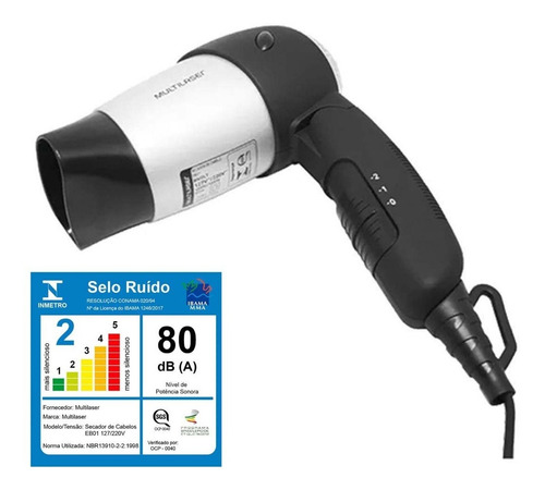 Imagem 5 de 7 de Secador De Cabelos Portátil Dobrável 1200w Bivolt Viagem