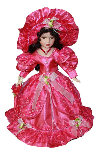 Muñeca De Cerámica Para Mujer, En Miniatura, Señora Rosa
