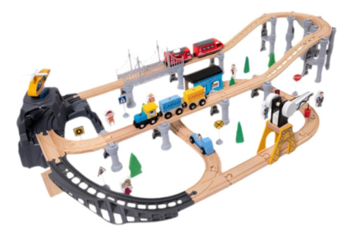 Juegos De Trenes Y Vías Juguete De Construcción De Madera