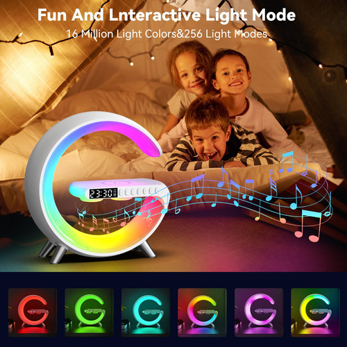 G Type Lámpara Despertador Recargable Inalámbrica Bluetooth