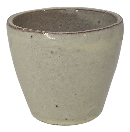 Vaso Cachepot De Cerâmica Pequeno 10x9 Colorido P/ Decoração Cor Branco
