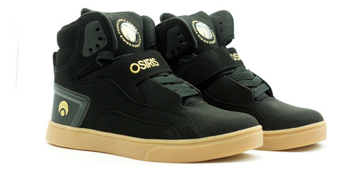 Tenis Osiris Rize Ultra Balck Gold Gum