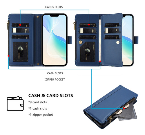 Funda De Piel Tipo Cartera Con Ranura Para Samsung Galaxy A55 A35 A25 A15 A05