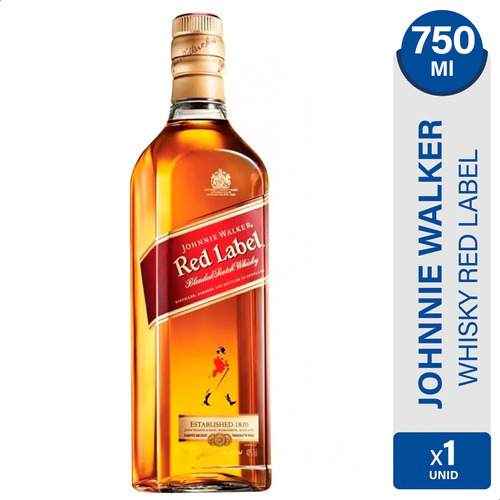 Whisky Johnny Walker Red Label 750ml Etiqueta Roja Whiskey