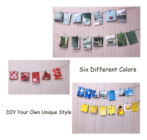 Clips Para Fotos Angmln, 120 Piezas, Miniclips De Plástico D
