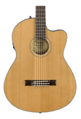 Imagen 2 de 8 de Guitarra criolla clásica Fender Classic Design CN-140SCE para diestros natural gloss