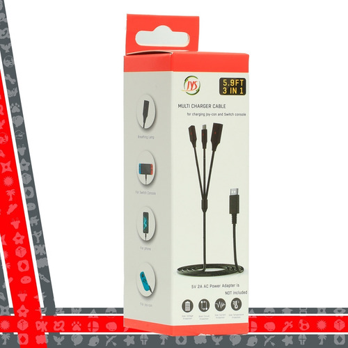 Cable Cargador Para Joycon De Nintendo Switch Carga Y Juega