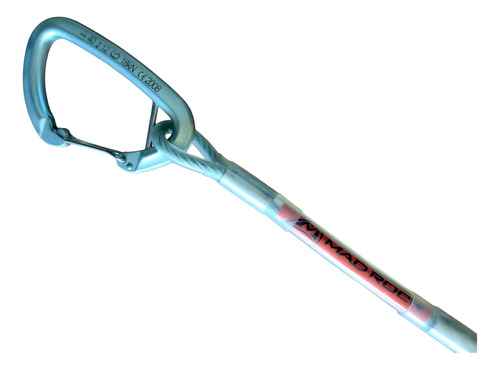 Mosqueton Mad Rock Gym Draw Set Cable Acero 40 Kn Escalada Plateado