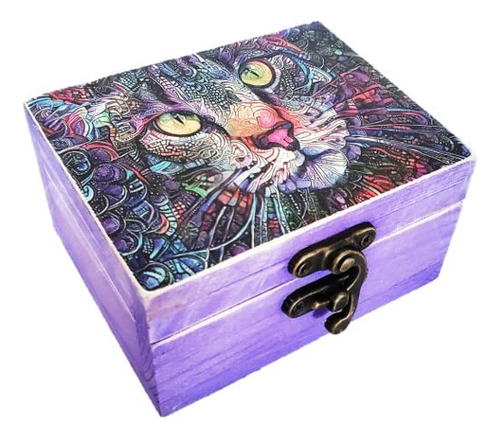 Caja De Baratijas De Gato Kitty Caja De Recuerdo De Joyería