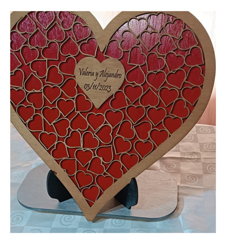 Cuadro De Firma En Forma De Corazón Para 15 Años, Bodas