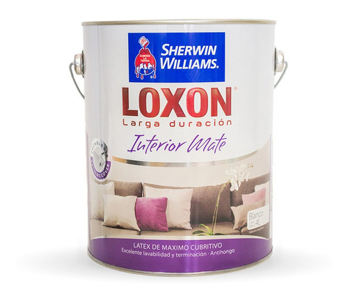 Pintura Latex Interior Loxon Larga Dur 4 Lts  Sherwin W