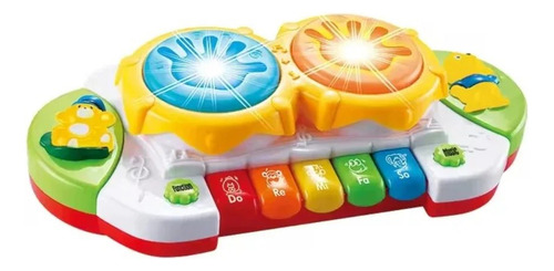 Juguete Piano Bongo Con Luz Y Sonidos Colores P