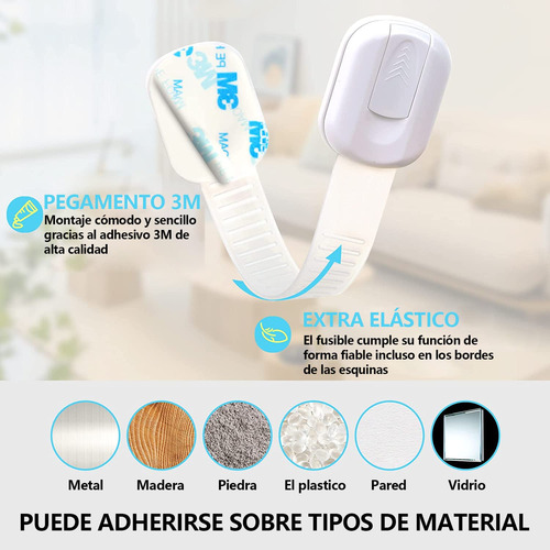 12 Piezas Cerraduras De Seguridad Para Niños, Seguros Para