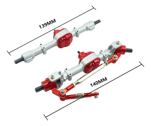4 Piezas Cnc Eje Delantero Y Trasero Para D90 D99s Mn90 Rc