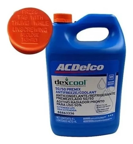 Refrigerante Acdelco Importado 50/50 Original 4l