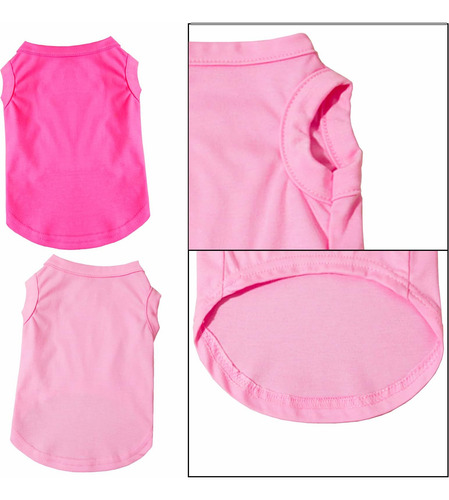 2pcs Camisas De Cachorro Pequenas Simples Para Fêmeas De Cam