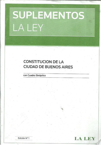 Constitucion De La Ciudad De Buenos Aires -suplemento  - Dyf