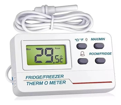 Termometro Digital Refrigerador Sonda Y Alarma Max Min C° F°