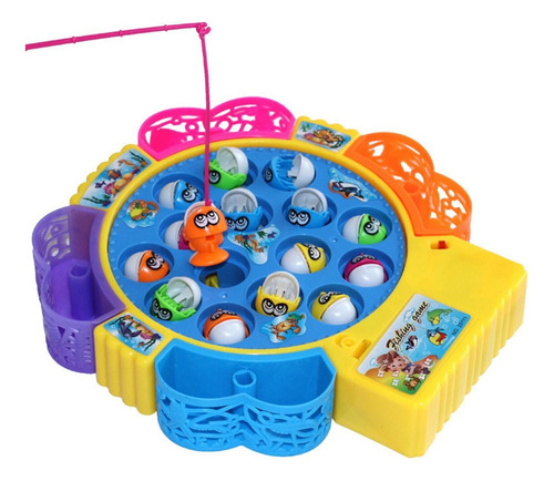 Juego De Pesca Giratorio Juego De Mesa De Juguetes 24 Peces