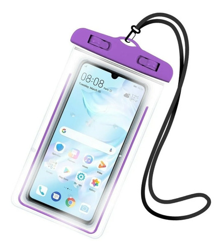 Funda Protector De Celular Contra Agua Impermeable + Correa