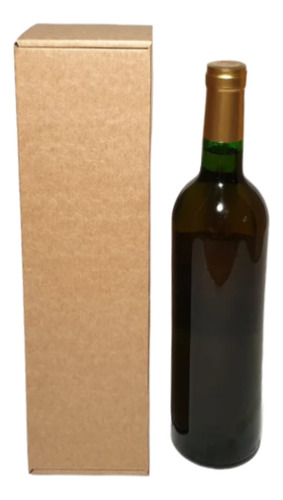 Caja De Carton Corrugado Embalar Botella De Vino 10x10x36 