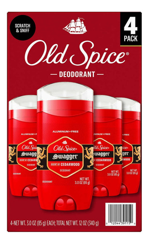 Kit 4 Desodorante Old Spice Swagger Sin Aluminio