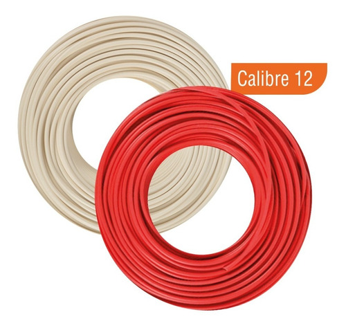 Combo Cable Thw Cal.12 Iusa Blanco Y Rojo 2 Cajas 100 M