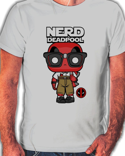 Remeras Sublimadas De Hombres Estampada Deadpool Nerd - 7622