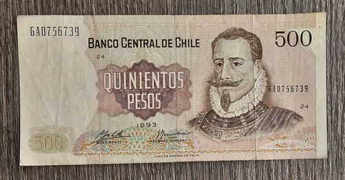 Billete 500 Pesos Chile 1993