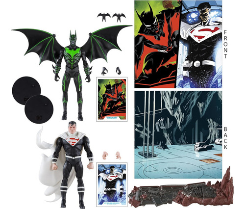 Pacote de figuras de Batman Beyond Vs Justice Superman Toy Mcfarlane