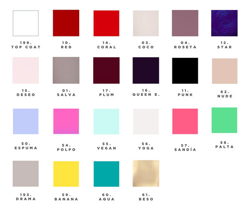 Kit X12 Esmaltes Regina Color De Uñas Larga Duracion