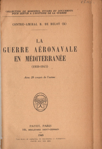 Libro: La Guerra Aeronavale Nel Mediterraneo 1939-1945