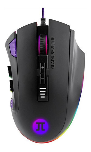 Mouse Gammer Primus Gladius 32000p 12 Botones Negro