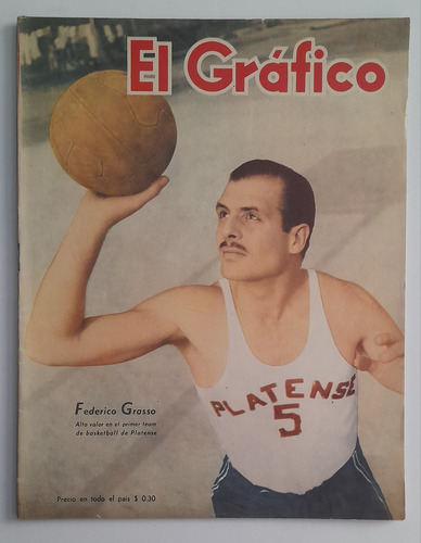 Revista El Grafico 1485 Federico Grasso Basquet Platense 