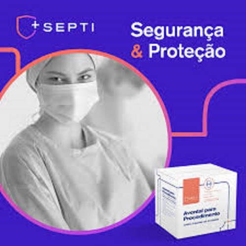 Imagem 9 de 9 de Kit 50 Máscaras Descartáveis Branca Tripla Clip Nasal Septi