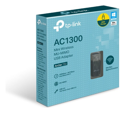 Adaptador Mini Tp-link T3u Usb 3.0 Wifi 1267mbps Doble Banda