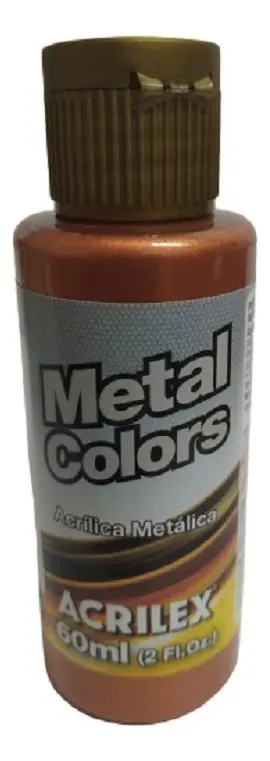 Tinta Acrilica Metal Colors 60 Ml Acrilex - 534- Cor Cobre