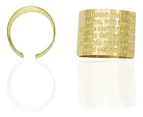 Comprar Anel Religioso Oração Do Pai Nosso Folheado A Ouro 18k