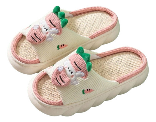 Pantufla Kawaii Anti Fatiga Animales Granja Conejo Rabano