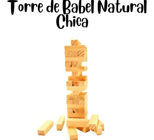 50 J E N G A S - Juego De Mesa - Torre De Bloques Natural -