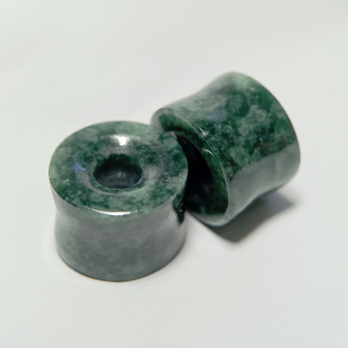 Par De Expansores De Jade Guatemala Con Perforación 13mm