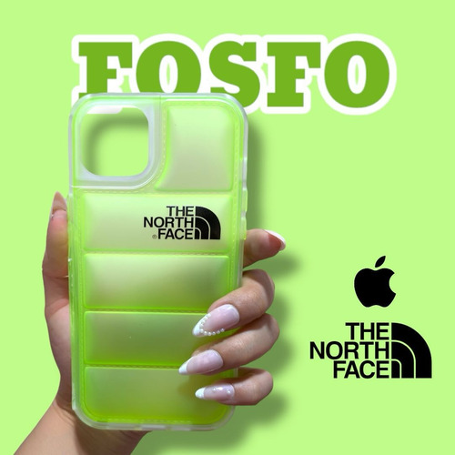 Funda Case The North Face Mate Para Iphone 2 En 1 Fosforescente Iphone 11 Pro Max