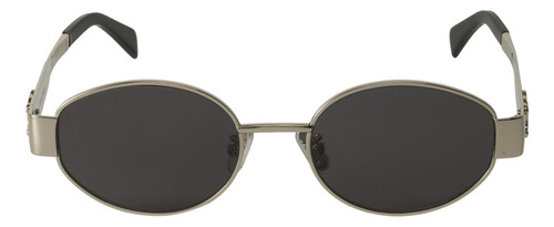Lentes de sol Celine CL40235U 25A Triomphe Oval Shape Black Silver Black Con accesorios