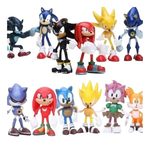 Mh Kit 12 Miniaturas Super Sonic Boom Tails Robotnik