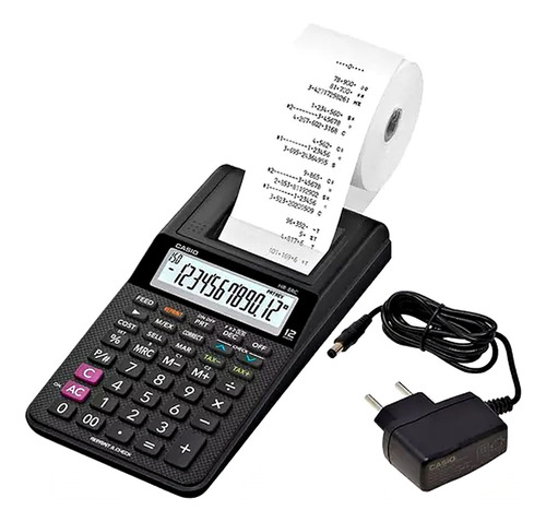 Calculadora Com Bobina 12 Dígitos Hr-8rc-b-dc Casio Cor Pre
